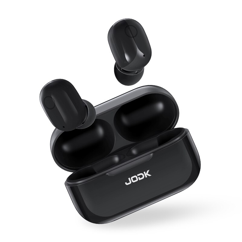 JODK Mini Bluetooth Earphones TWS 5.0 Touch Control Wireless Headphones Stereo Sports Waterproof Earbuds Headset with Microphone: Black