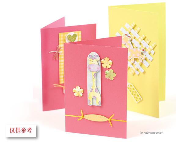 Eno Greeting complete scrapbooking diy card kit for beginner kids craft diy card making kit 6 cards and 6 envelopes: SKC05