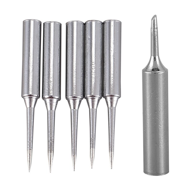 1Pcs 900M-T-1C Bevel Stijl Soldeerbout Soldeer Tip & 5Pcs 900M-T-LI 0.8Mm Punt Diameter Solderen Soldeerbout tips: Default Title