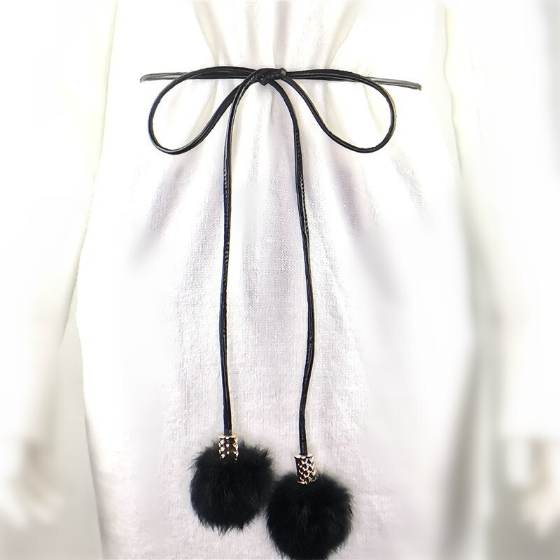 Women's Thin Belt Bow Simple Chain Belt Women's Versatile Korean-style Cool GIRL'S Waist with Skirt Coat Constant Guangtai?