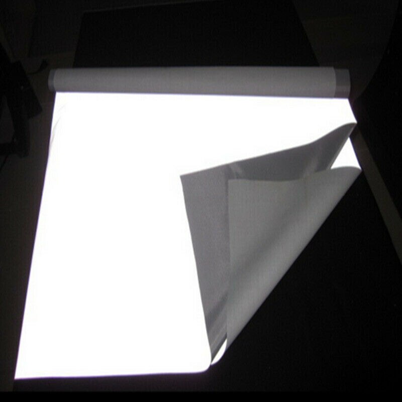 0.3m/0.5m/1m X 1m Luminous Silver Gray/Black/White Fabric Reflective Cloth Night Riding Sewing Material Safety Patch Cloth: Silver gray / 0.5x1m