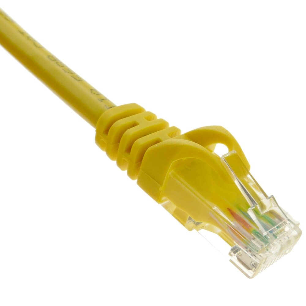 BeMatik-LAN ethernet network Cable UTP RJ45 Cat.6a yellow 1 m