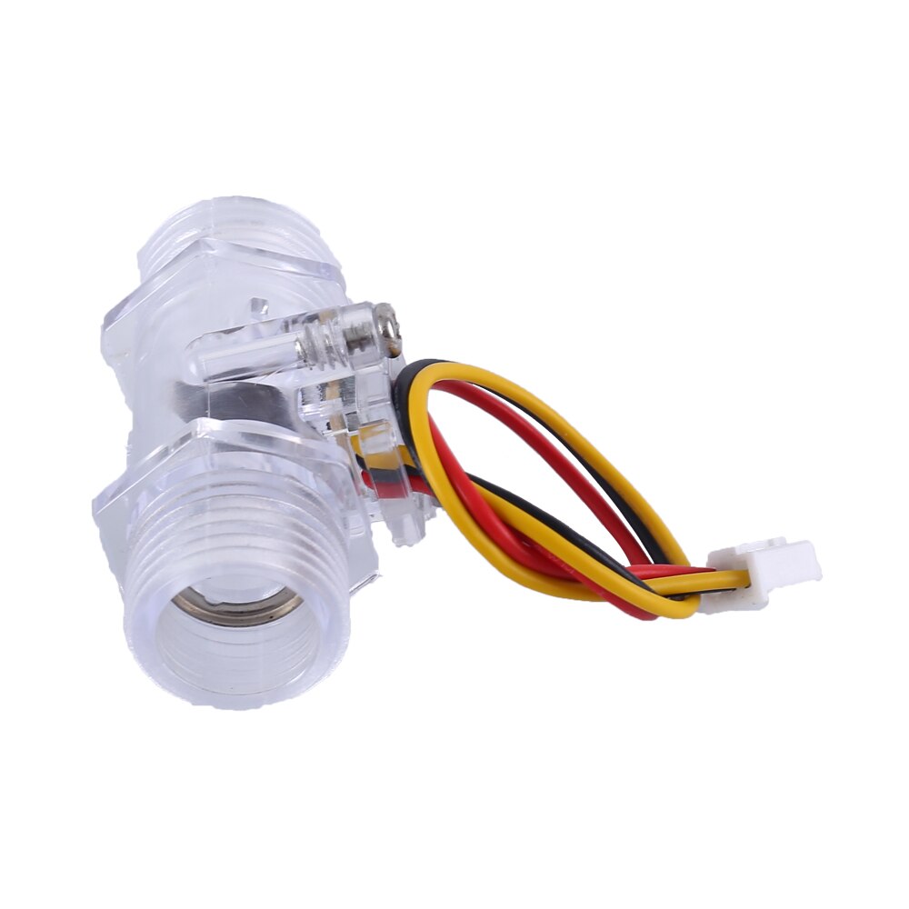 DN15 DC 5V 12V 1/2inch G1/2 Clear Water Flow Hall Sensor Switch Transparent Flowmeter Hall Sensor Counter 1.75MPa 30L/min
