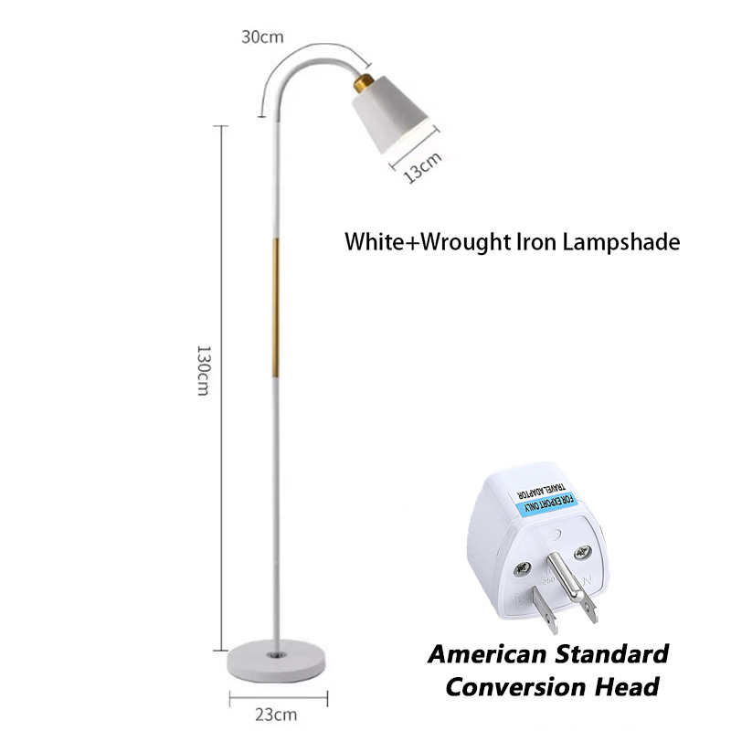 Lámpara de pie de cuello de cisne ajustable para sala de estar, iluminación de Hotel E27, cabezal giratorio de 360 °, , luz LED decorativa para interiores: Verde