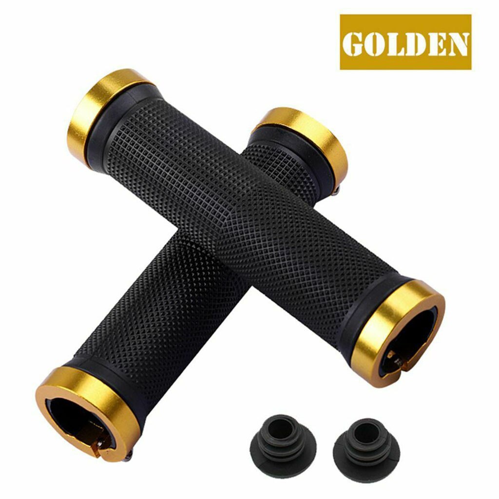 1 pair MTB Road Cycling Handlebar Grips Anti-Skid Rubber Bicycle Grips Mountain Bike Lock On Bicycle Handlebars End Grips