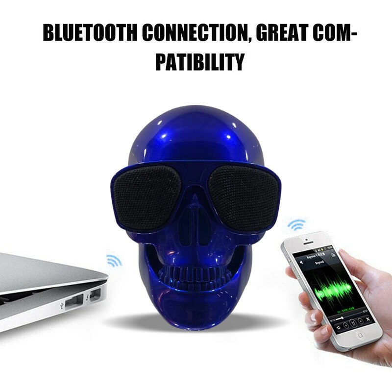 Bærbar personlighed kraniet trådløs bluetooth højttaler mini kraniet højttaler mobil subwoofer multifunktionel højttaler