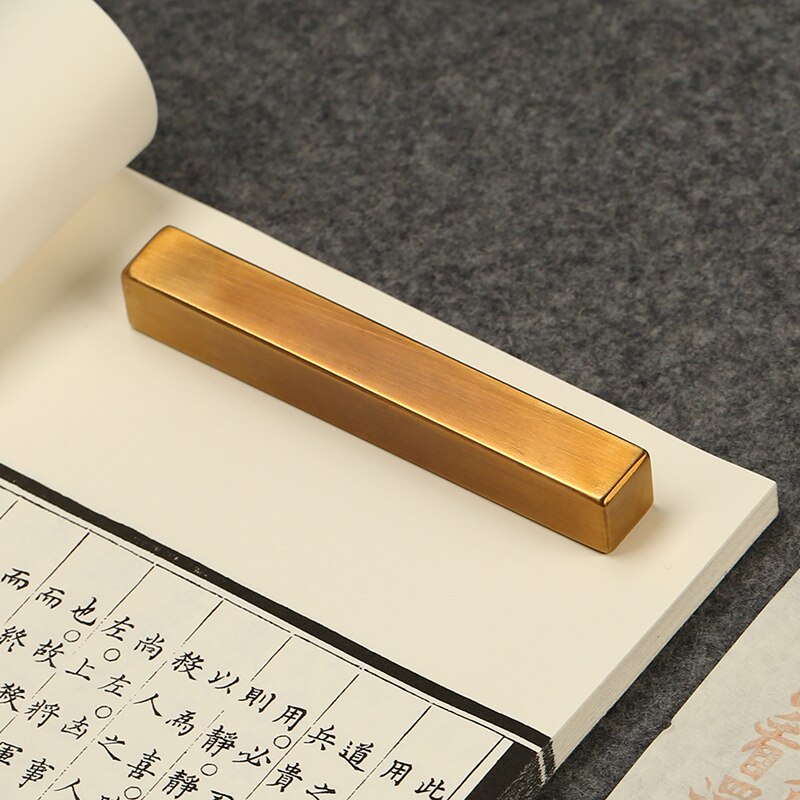 Multifunctionele Messing Kolom Paperweights Draagbare Chinese Calligraphie Inkt Schilderij Paperweights Rijst Papier Drukken Paperweights