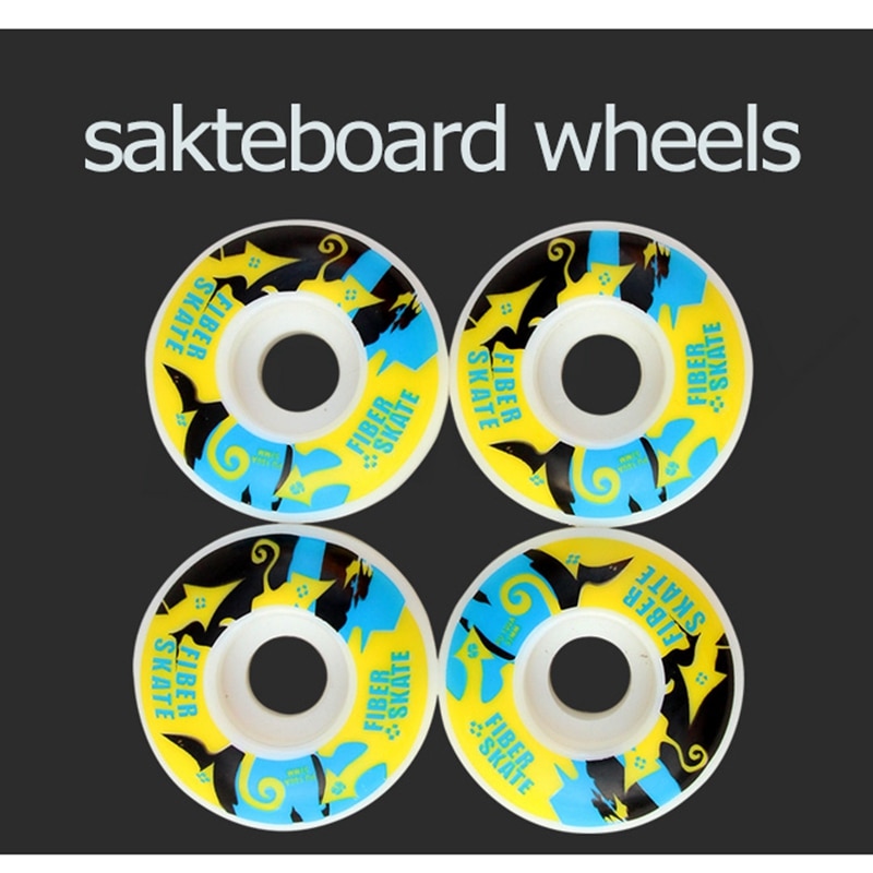 4Pcs/Set Skateboard Wheels Durable PU Skate Wheels Longboard Double Rocker Skateboard Wheels