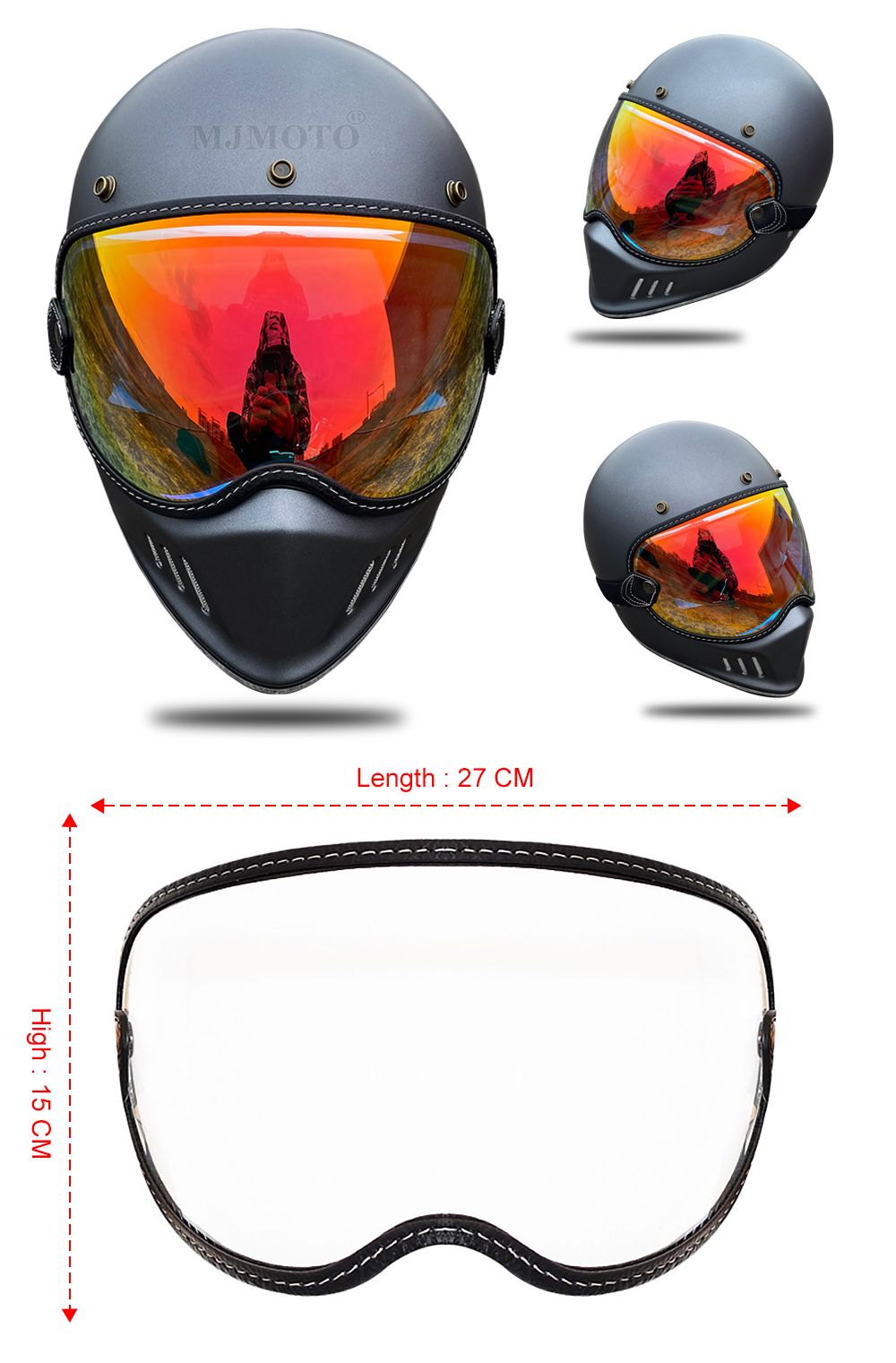 Motorcycle Bubble Shield Helmets Lens Sunglasses Accessories Fit For Retro SHOEI EX Zero MOTO3 RYMIC R980 Helmets Goggles