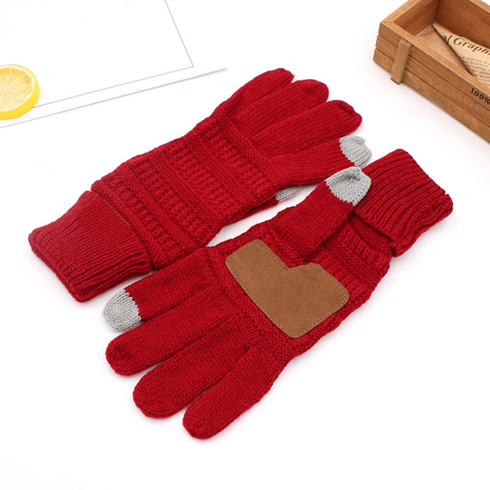 Winter Mens Winter Vijf Vingers Wollen Gebreide Handschoenen Dames Warm Touch Screen Outdoor Rijden Handschoenen