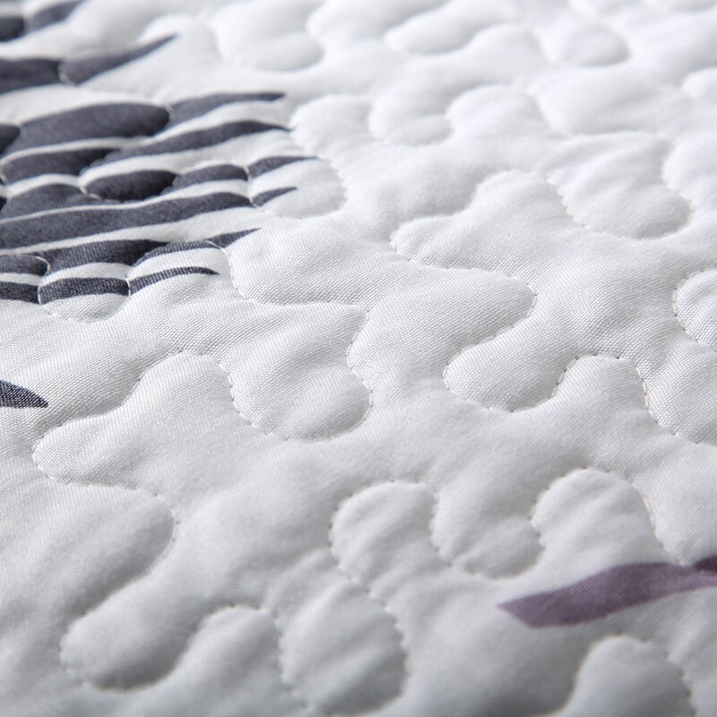 Sort hvid blad udskrivning polyester bomuld sengetæppe pudebetræk dynetæppe sengetæpper lagen tæppe quiltning # / l