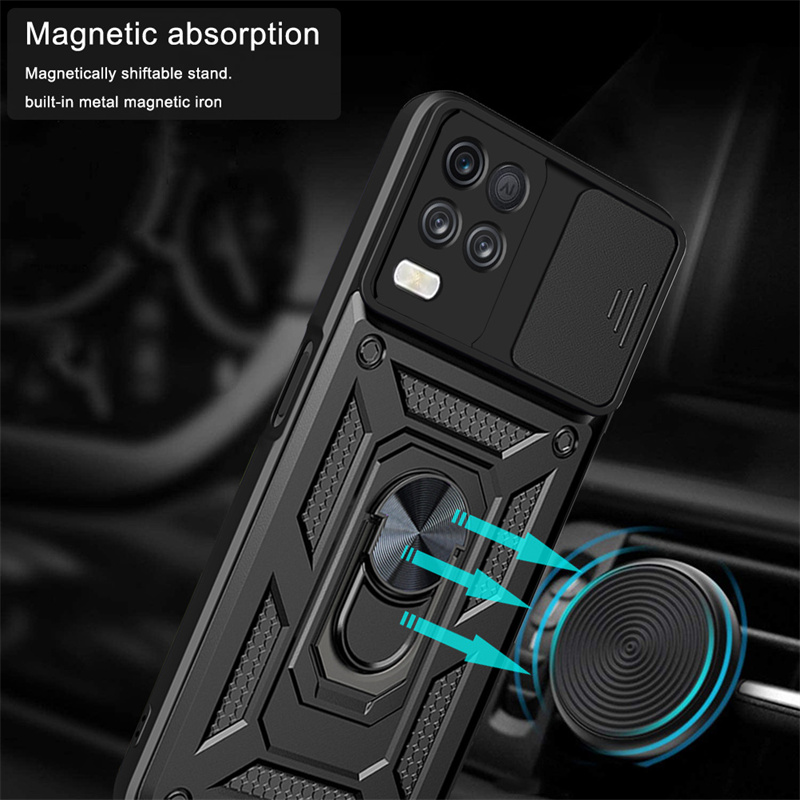 Voor OPPO Realme 8 5G Case Autohouder Ring Armor Schokbestendige Bescherming Cover voor Relme Ralme Realme Redmi 8Pro Realme 8 Pro 8i