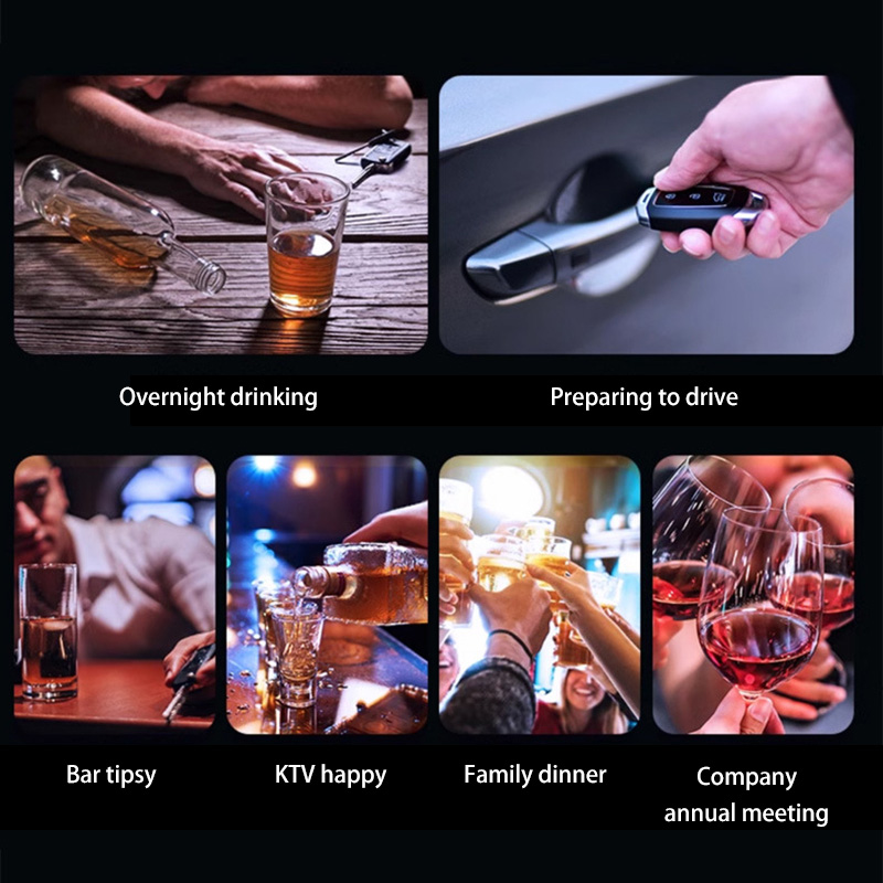Xiaomi Portable Breathalyzer w/Semiconductor Sensor Instant BAC Result Digital Display Keychain Alcohol Tester Home Car