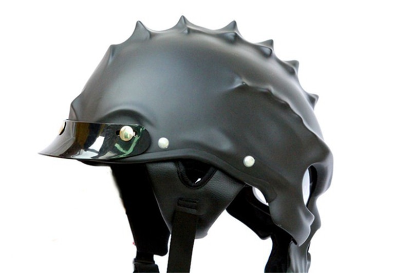 489 Dual Verwenden Schädel Maske Motorrad Helm Capacete Casco Neuheit retro Casque Motorrad Halbe Gesicht Rolle Helm
