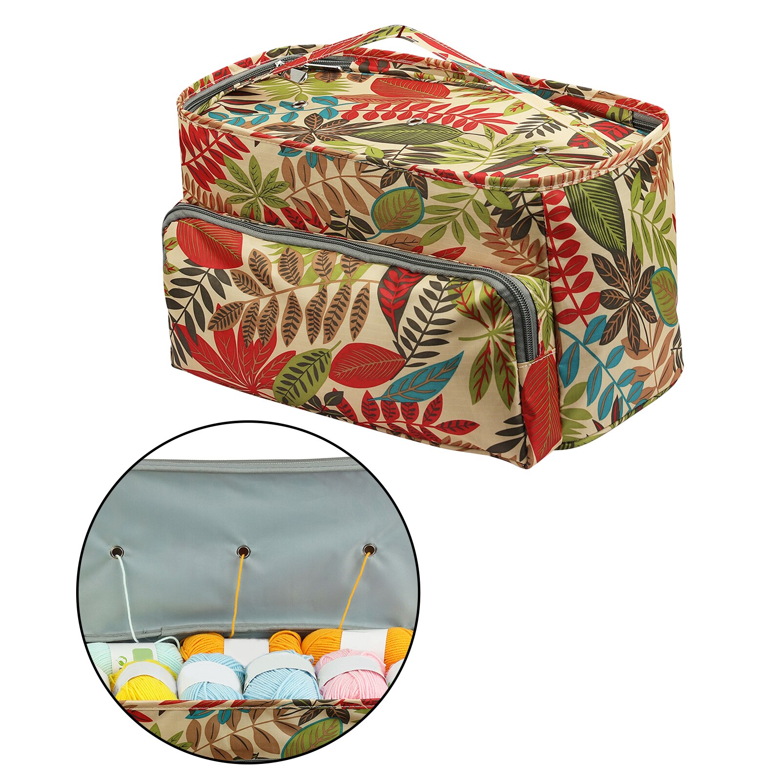 Knitting Bag Large Size Organizer Tote with Zipper And for Needles