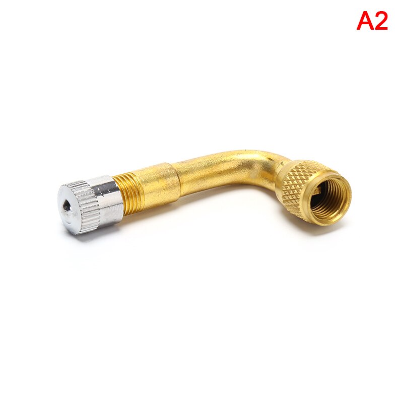 1Pc 45/90/135 Graden Hoek Messing Air Tyre Ventiel Met Uitbreiding Adapter Voor Auto Vrachtwagen Motorfiets Fietsen accessoires: Gold 90