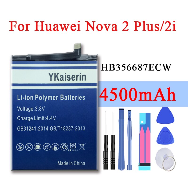 HB356687ECW Batteria Per Huawei Honor 6A /8A/9i /7X / Y5 2017 / P9 Lite Mini Per huawei G10 Compagno 10 Lite/Nova 2 Più P9 Più: Nova 2 Plus 2i