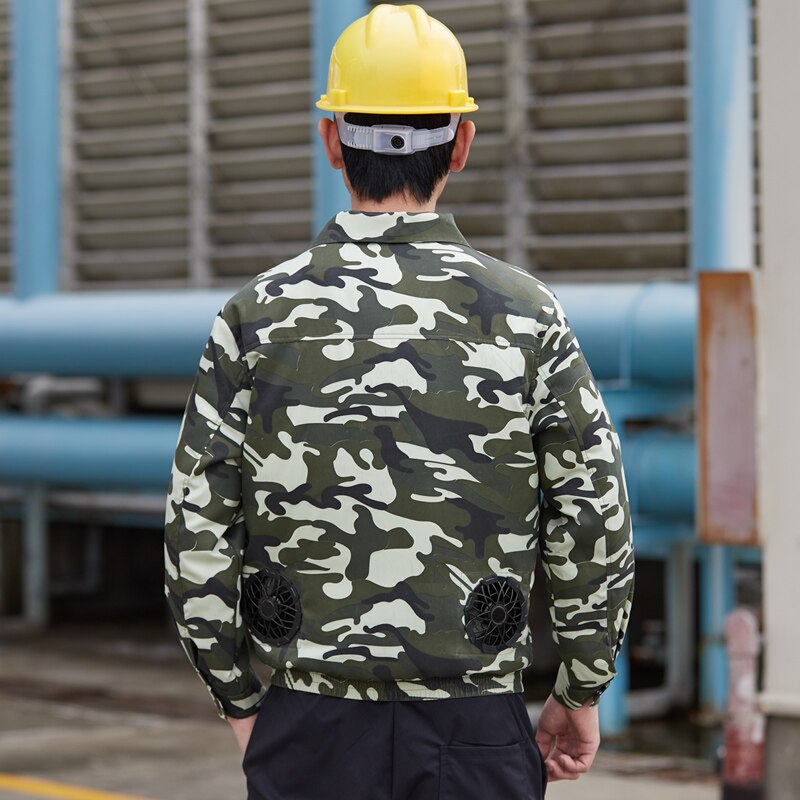 Chaqueta con ventilador de refrigeración para verano, ropa de trabajo, chaqueta de senderismo, fuente de alimentación USB, protección de golpe de calor, ropa de trabajo, aire acondicionado