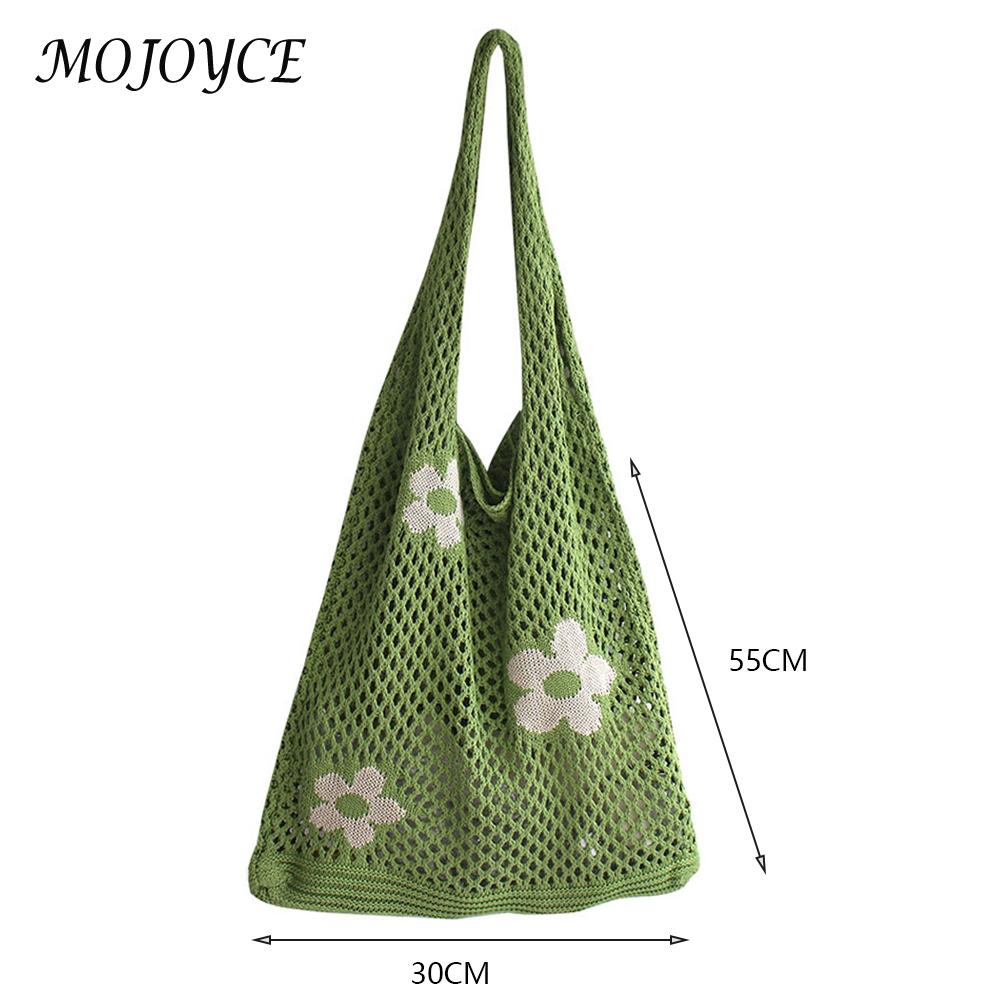 Draagbare Bloem Winkelen Mesh Netto Zak Fruit Opslag Milieuvriendelijke Weven Handtassen Groente Opslag Herbruikbare Opvouwbare Vrouwen Tassen