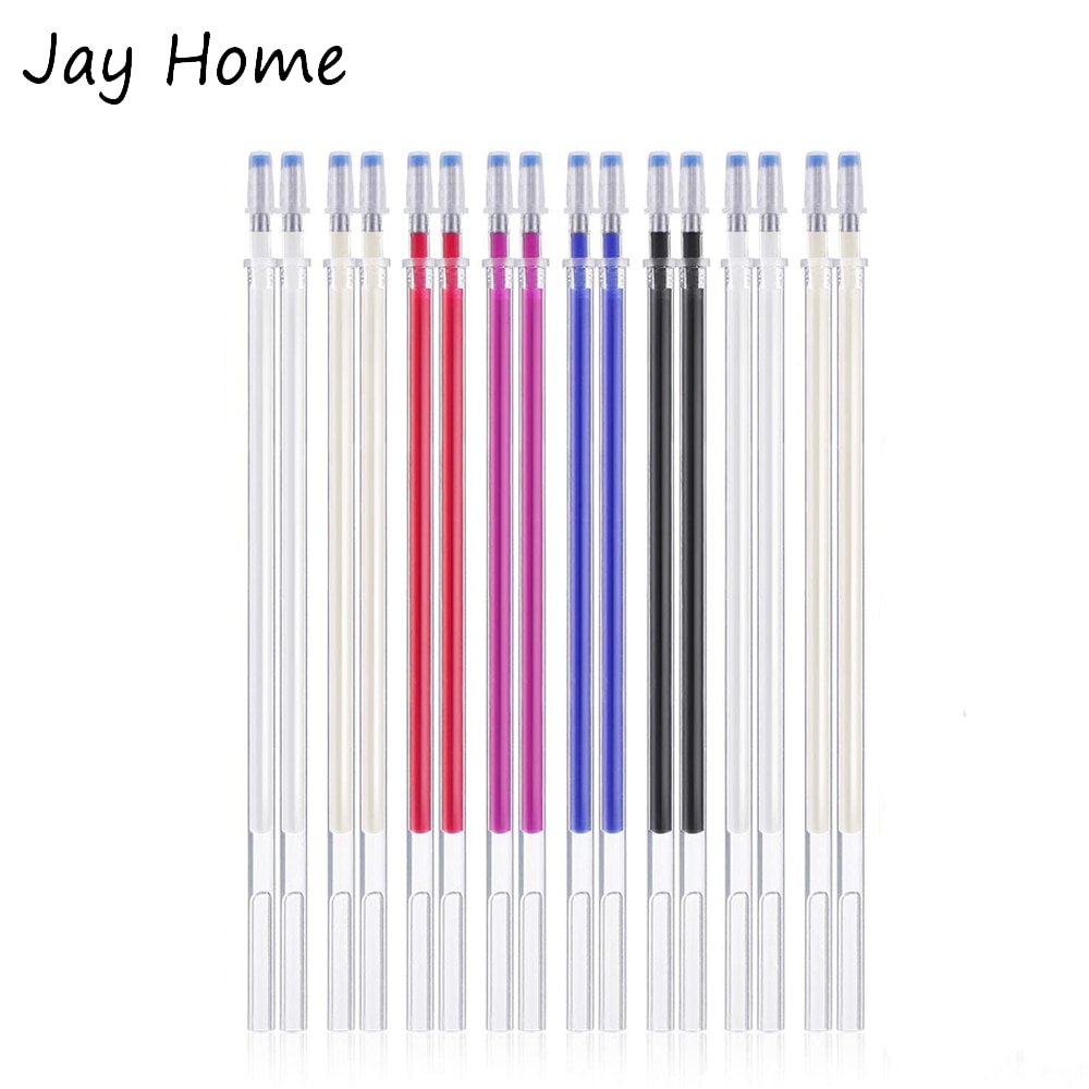 50/100Pcs Warmte Uitwisbare Pen Vullingen Inkt Verdwijnende Stof Marker Pen Voor Stof Leer Craft &amp; Pen Case diy Naaibenodigdheden