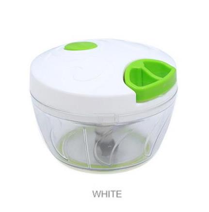 cortador de ajo de trituradora de frutas y verduras trituradora de carne manual 4 colores seleccionados: Blanco
