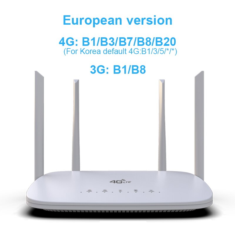 4g cpe 4g router simkort wifi modem hotspot 32 wifi brugere  rj45 wan lan antenne lte trådløs router: Europa versionlc 116