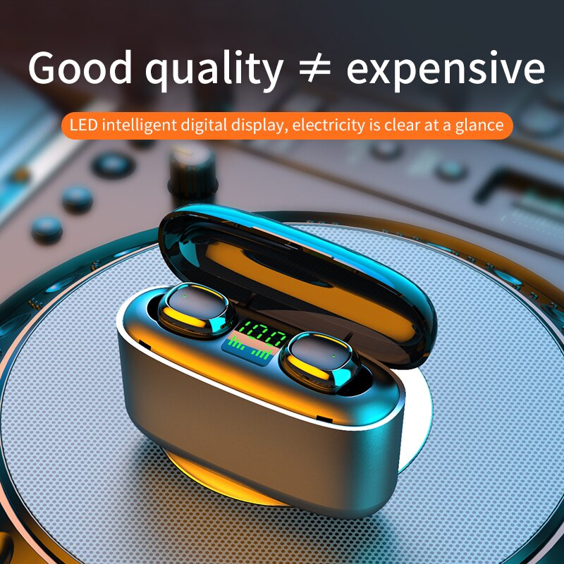 G5s bluetooth 5.0 oordopjes draadloze hoofdtelefoon met microfoon 3500 mah opladen ipx 7 waterdichte oordopjes headsets voor ios android