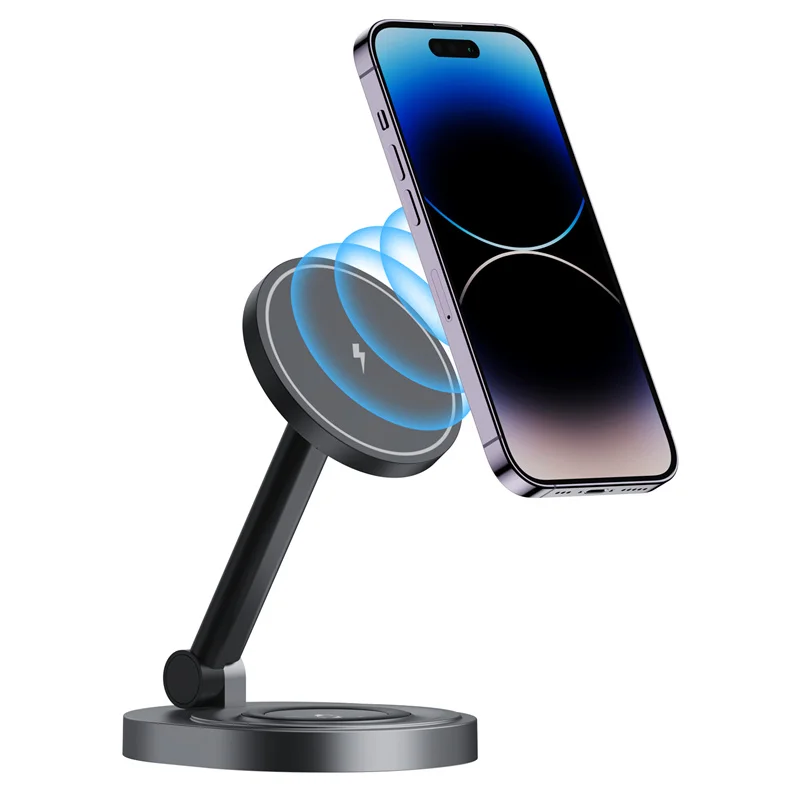 Magnético 2 em 1 carregador sem fio suporte almofada estação de carregamento rápido doca para iphone 15 14 13 12 pro max apple watch 8 7 6 airpods