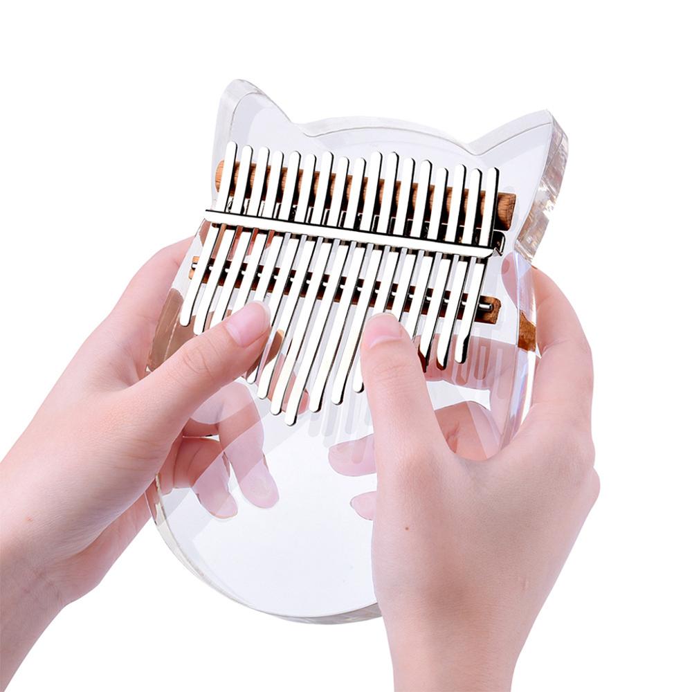 17 Key Kalimba Acryl Duim Piano 17 Toetsen Mbira Transparante Toetsenbord Instrument