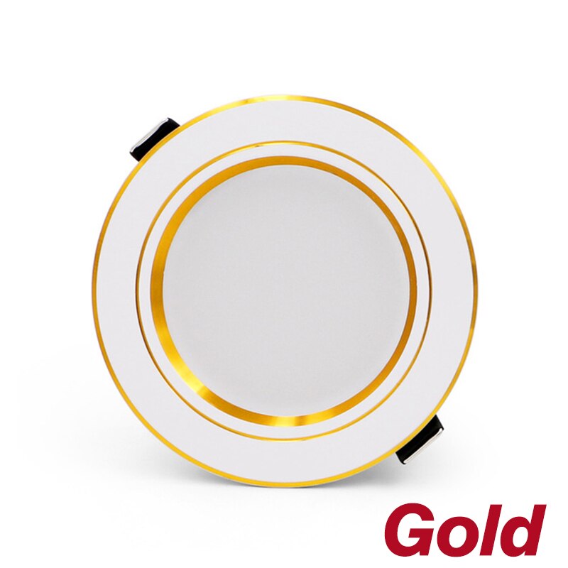 Karwen led downlight tak 5w 9w 12w 15w 18w led taklampa guld/silver/vit kropp  ac 220v 230v 240v led ljus: Guldkropp / 15w / Varm vit