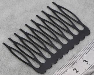 10 sztuk metalowe złote zęby spinki do włosów grzebienie puste szpilki spinki do włosów z otworami dla DIY do włosów łuki komponenty do wyrobu biżuterii akcesoria: Black 10