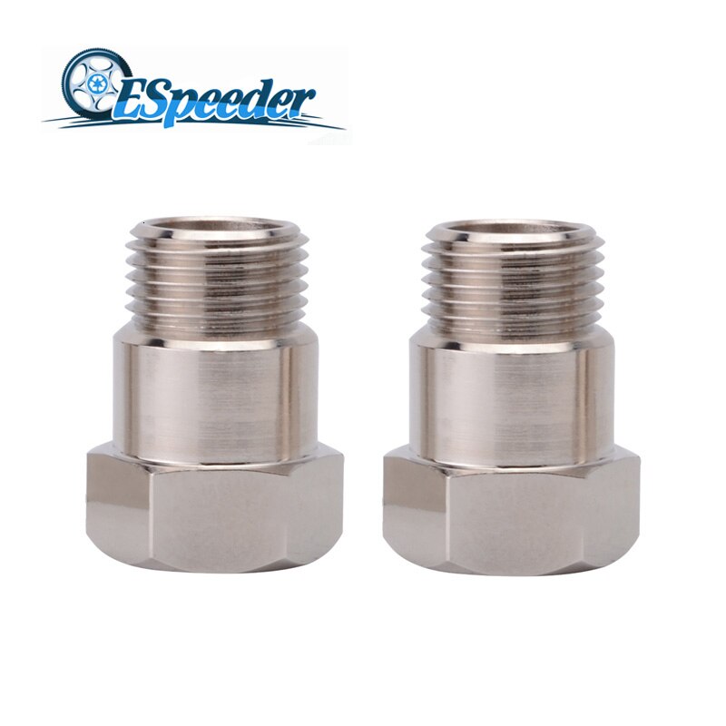 ESPEEDER 2PCS M18 x 1.5 O2 Sensor Extender Test Pipe Extension adapter Oxygen Sensor Spacer Car Parts