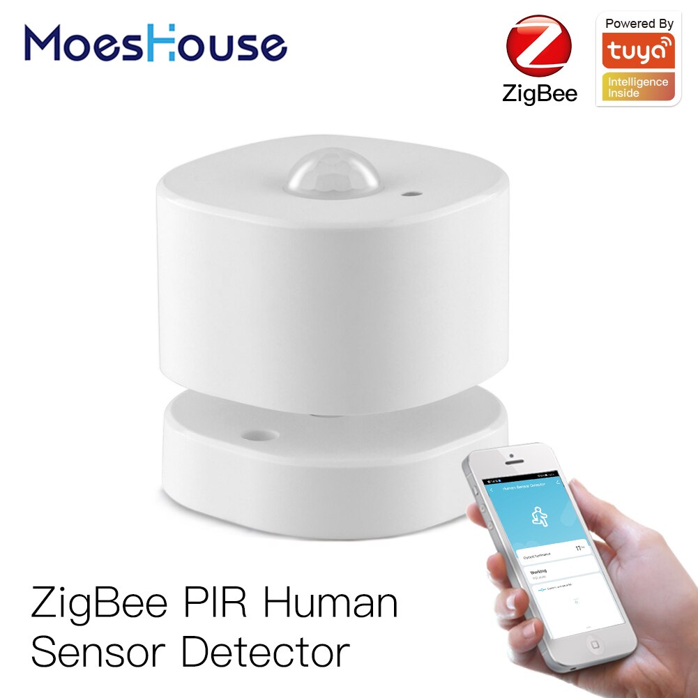 Zigbee pir bevegelsessensor menneskelig sensor detektor smart life tuya app kontroll intelligent kobling smart hjem alarmsystem