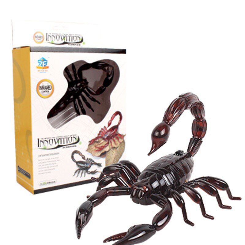 Realistic Remote Control Scorpion RC Animal Insects Vehicle Car Electric Scary Toy Halloween Pranks Joke Kids Adult: Black color box