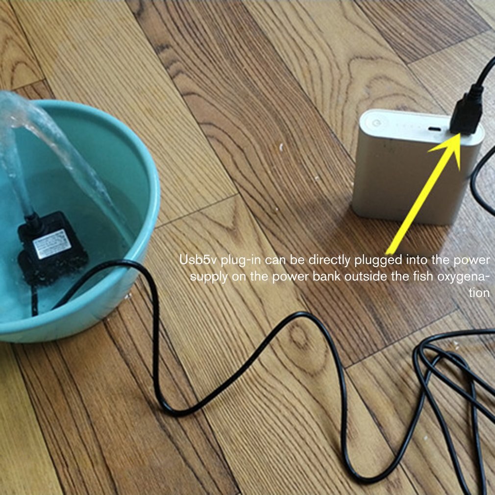 USB 5V Water Pump Outdoor Landscape Fountain Fish Pond Tank Micro Submersible Pumps With Water Flow Regulating Valve