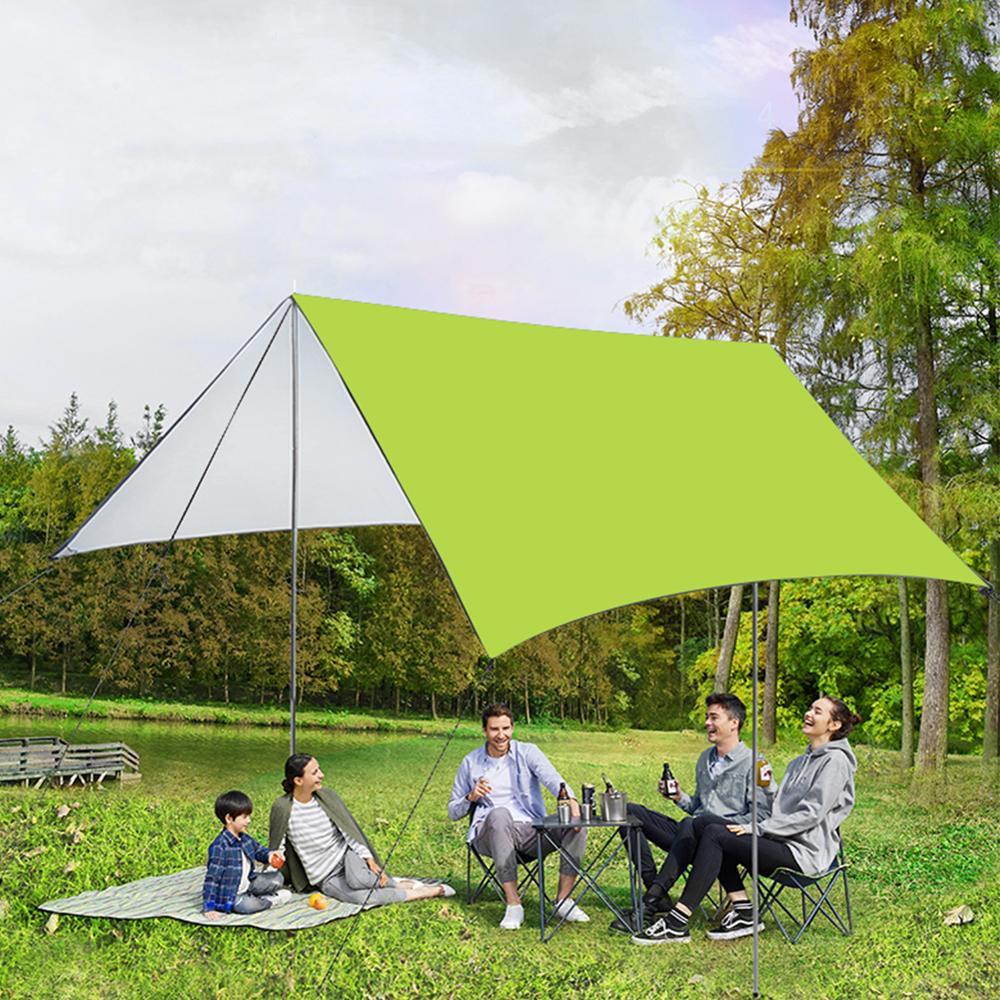 Vela de sombra para jardín impermeable, tela de poliéster cuadrada, al aire libre para acampar, senderismo, patio, refugio para jardín, toldos para cochecitos