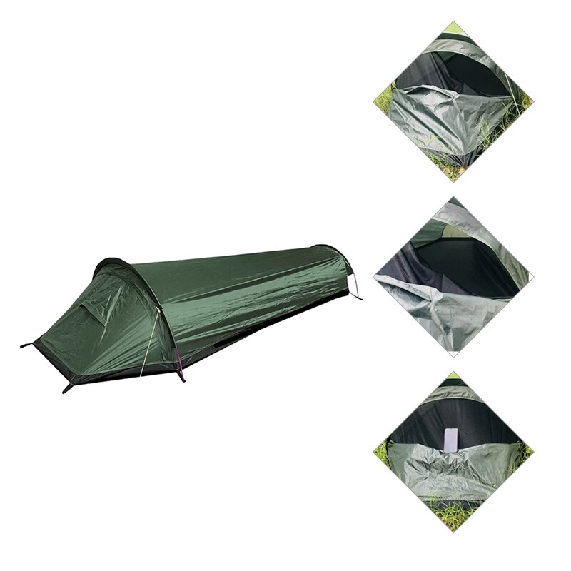 Ultralett bivy telt enkelt person backpacking camping telt vanntett bivy sekk for utendørs reise overlevelse bushcraft