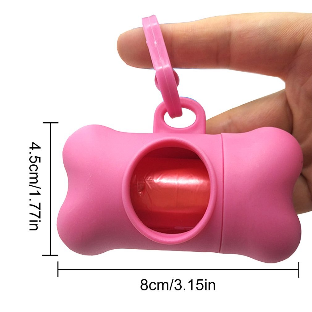 Pet Waste Bag Dispenser For Dog Waste Bag Holder - Plastic Garbage Bag Dispenser Carrier Case，Dog Pet 1 Roll Waste Poop Bags