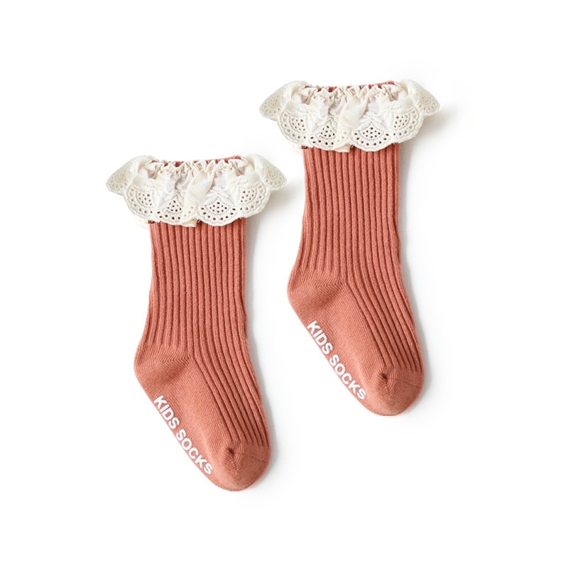 0-24M Winter Herbst Baby Mädchen Kleinkinder Socken freundlicher Knie Hohe Prinzessin Lange Weiche Baumwolle Spitze Leggings freundlicher Baby Mädchen Socken
