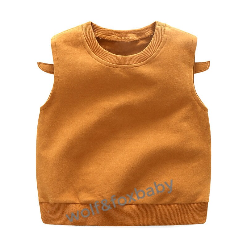 Detaljhandel 2-8 år barn ärmlös väst baby små vingar söt väst pojke vår höst höst: Brun / 4t