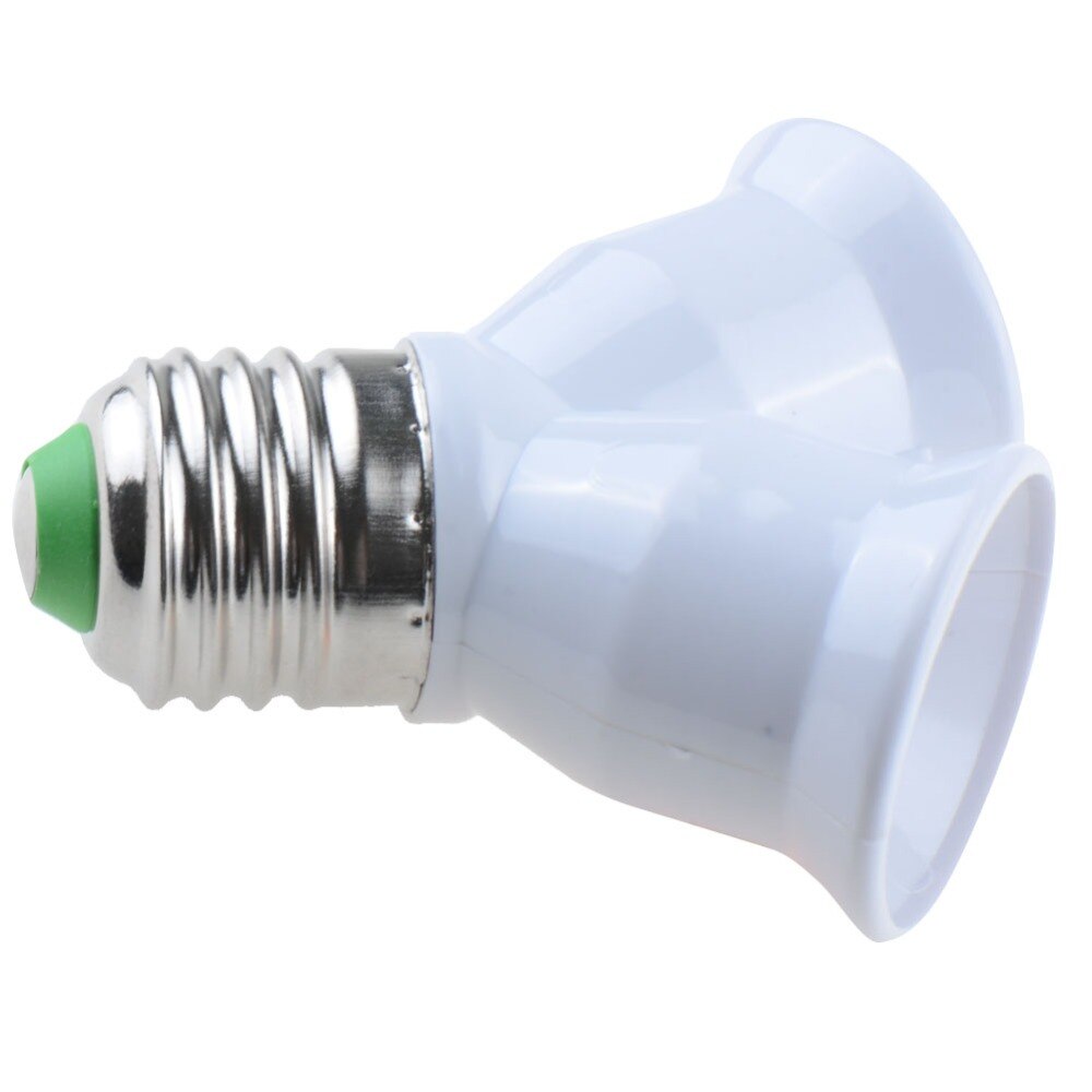 E27 to 2 xe 27 1 to 2 y facon led halogen cfl pære base lys lampe splitter split adapter konverter fatning forlænge