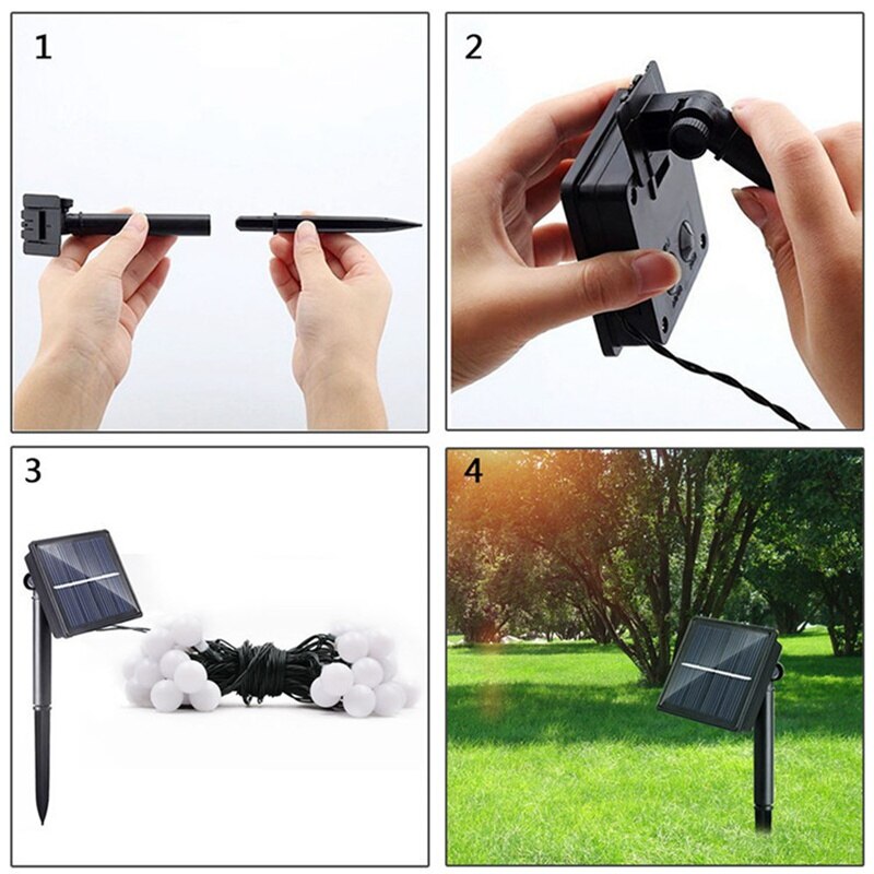 Outdoor Verlichting Solar Lampen Garland Tuin Decor Auto On/Off 5M 10M 20/50 Leds Patio Balkon Solar power Led Lamp Sensor Schakelaar