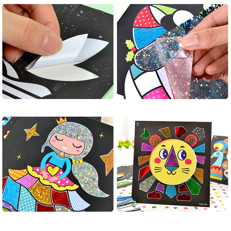 20/pcs Colorful fun DIY Magic transfer sticker Transfer painting arts and crafts arts and crafts for kids educational