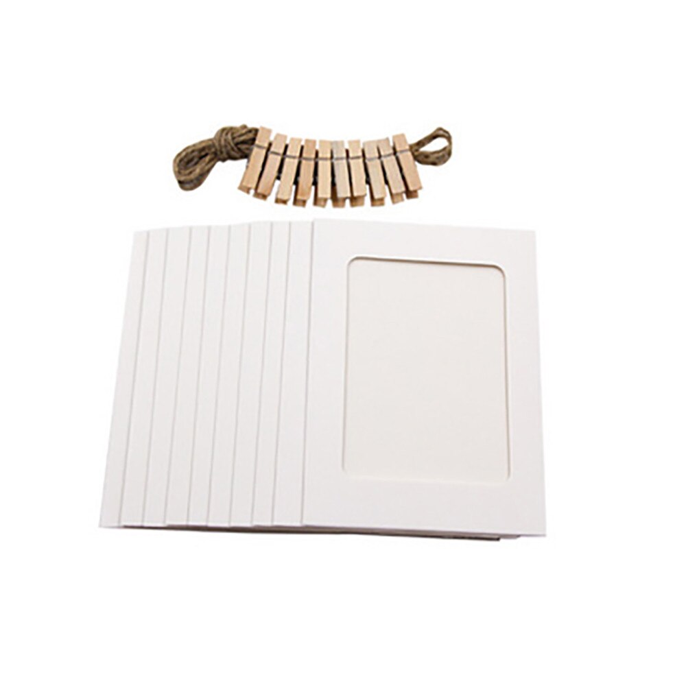 Fotolijst Voor Foto Houten Fotolijst Clip Papier Foto Houder Bruiloft Muur Decor Graduation Party Photo Booth Props 10 stuks: C