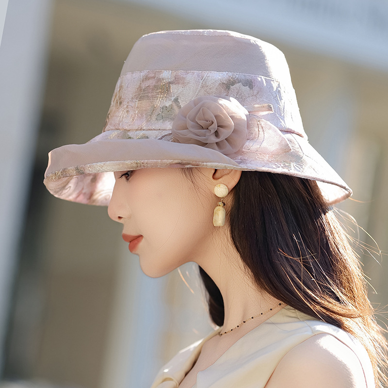Dames Emmerhoed Zomerhoeden Voor Vrouwen Bloemenpatroon Ademend Zonnebrandcrème Zonnehoed Dames Outdoor Zonnescherm Zonnehoed Nieuw