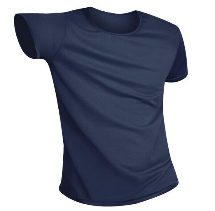 Anti dirty vandtæt #39 sports t-shirt åndbar nano quick dry skjorte top: M / Blå
