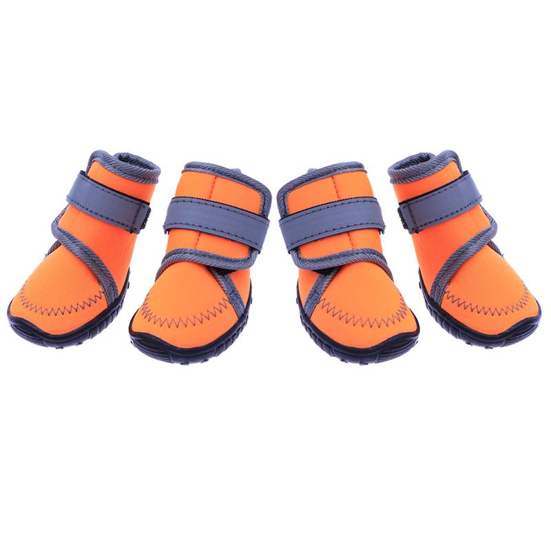 4 pces cão impermeável sapatos antiderrapante macio sola botas tamanho XS-XXL: M