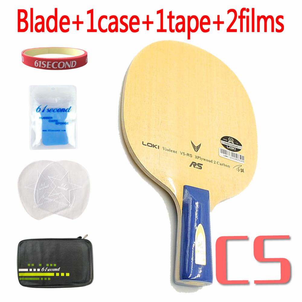LOKI V5RS Carbon Table Tennis Blade 5 Layers Ping Pong Blade Offensive Table Tennis Racket: CS with FM case
