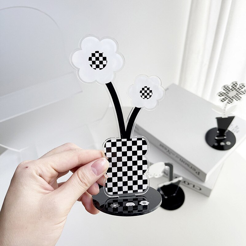Acrylic Flower Desktop Photo Message Clip Table Number Holder Business Place Card Stand Rack Wedding Decoration Party Supplies