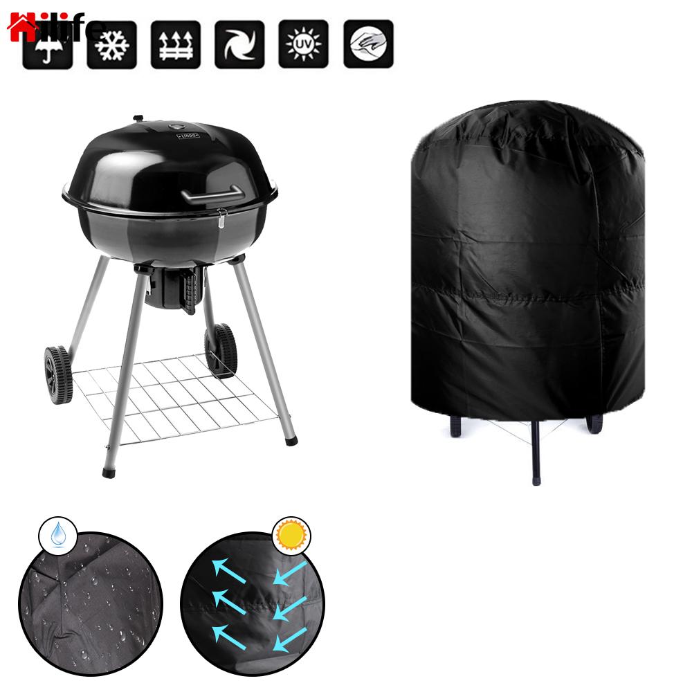 Pyöreä grillikansi vedenpitävä sadesuoja retkeily ulkogrilli bbq kansi grilli kansi 77 x 58cm/80 x 66 x 100cm pölynsuoja